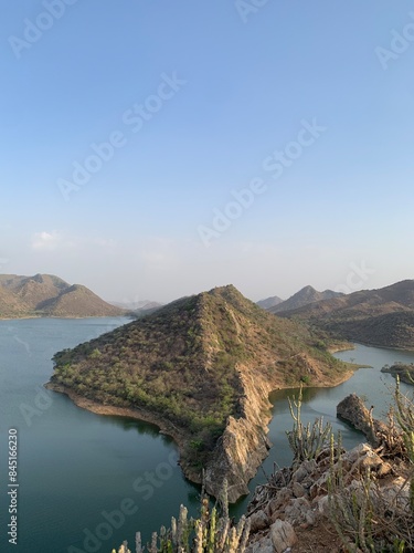 Canvas Print badi lake (bahubali hills) udaipur rajasthan india photo