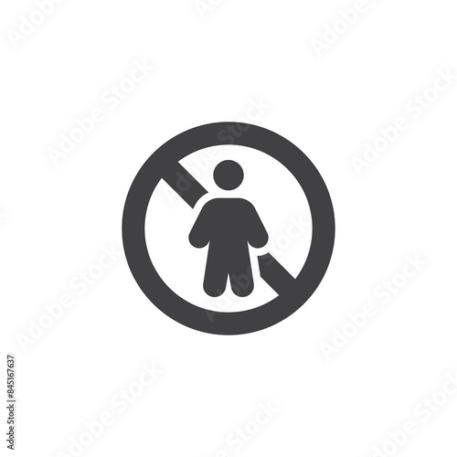 No entry sign vector icon