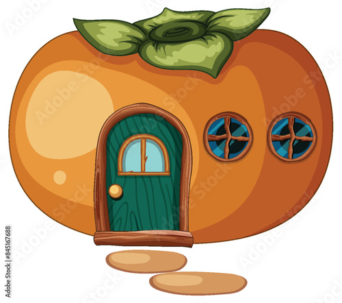 A charming house inside a pumpkin