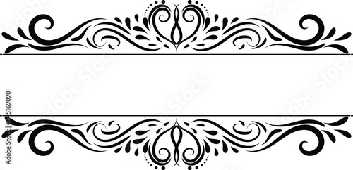 Vector vintage royal title border or text frame ornament elements, Luxury vintage Border wedding invitation card