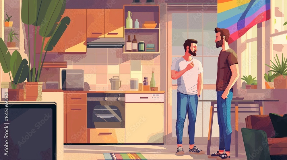 Cartoon Domestic Harmony: Documenting the Deep Bond and Affectionate