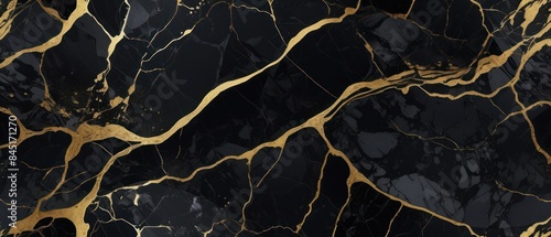 Panel kuchenny z motywem A black and gold marble texture background with swirling patterns