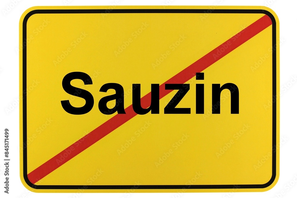Illustration eines Ortsschildes der Gemeinde Sauzin in Mecklenburg-Vorpommern Illustration eines Ortsschildes der Gemeinde Sauzin in Mecklenburg-Vorpommern