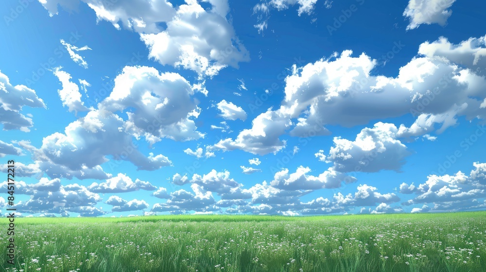 Fototapeta premium Clean air environment with lovely clouds in the sky