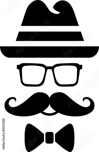 Fashion silhouette hipster style, vector illustration