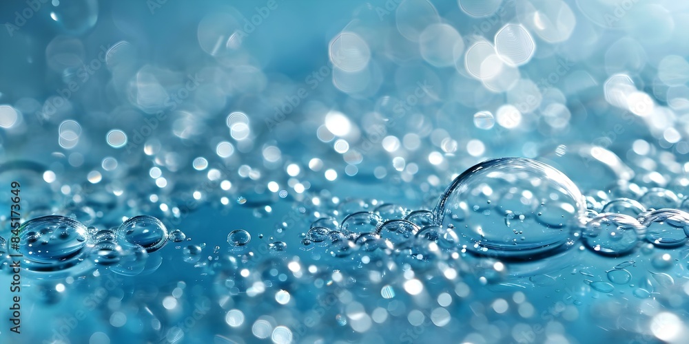 Blue background with water bubbles cosmetic gel serum texture for advertising. Concept Product Photography, Blue Background, Water Bubbles, Cosmetic Gel, Serum Texture, Advertising Blue background with water bubbles cosmetic gel serum texture for advertising. Concept Product Photography, Blue Background, Water Bubbles, Cosmetic Gel, Serum Texture, Advertising