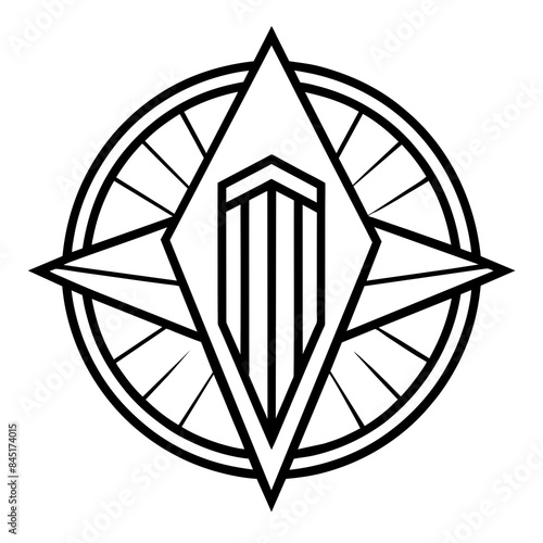 Retro logo design unique black and white background - Vector design and illustration - Digital vector - Latest vector - Premium Victor