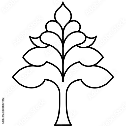 tree silhouette modern Victorian design tree - Vector design and illustration - Digital vector - Latest vector - Premium Victor