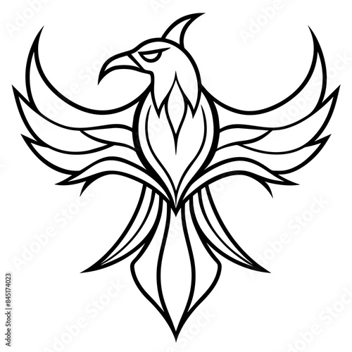 Tribal bird black and white tattoo design - Vector design and illustration - Digital vector - Latest vector - Premium Victor