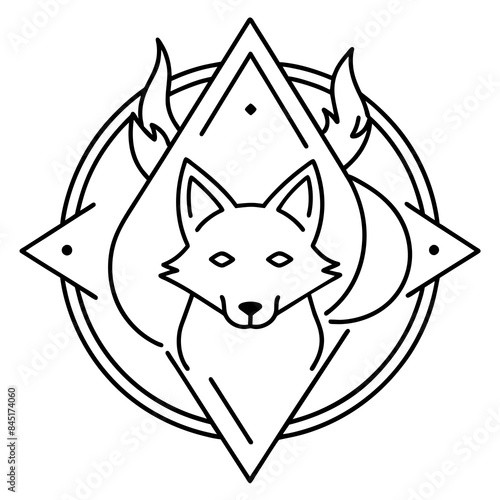 Tribal wolf tattoo - Vector design and illustration - Digital vector - Latest vector - Premium Victor