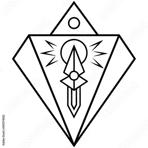 Mystical rune illustration modern - Vector design and illustration - Digital vector - Latest vector - Premium Victor