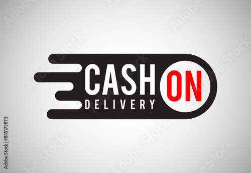Cash on delivery graphic label sign icon design for business marketing