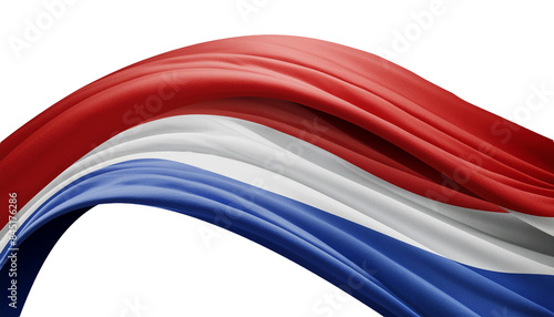 Dutch flag flying isolated