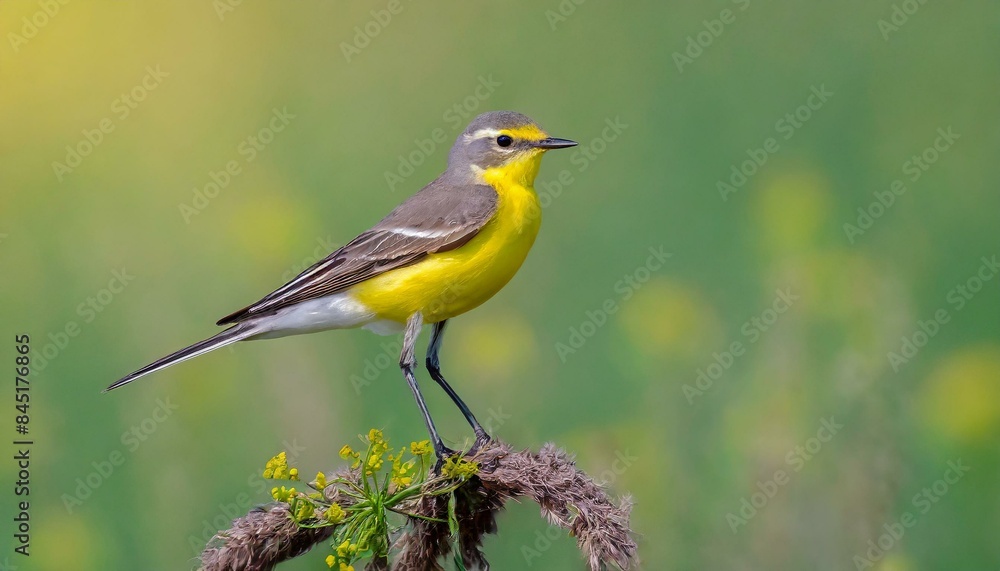 yellow wagtail on a branch