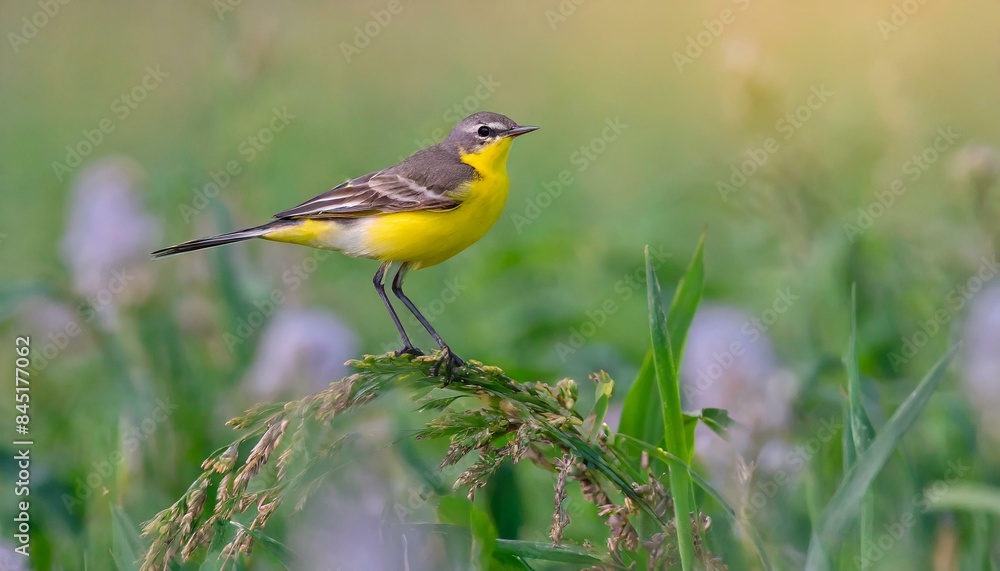 Yellow wagtail in wildlife Yellow wagtail in wildlife