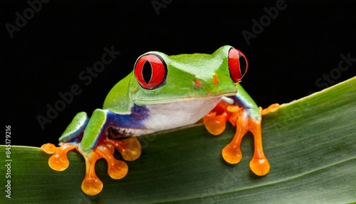 red eyed tree frog photo