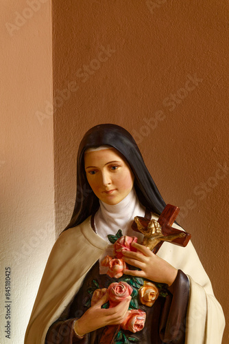St. Therese of Lisieux, also known as St. Therese of the Child Jesus and the Holy Face. Carmelite nun. Sainte Thérèse de Lisieux ou Sainte Thérèse de l'Enfant Jésus et de la Sainte Face. Carmélite.