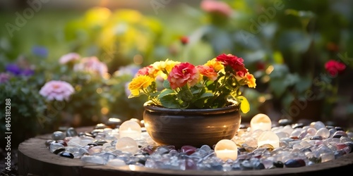 Wallpaper Mural Establish a Healing Memorial Garden to Honor Departed Loved Ones. Concept Memorial Garden Design, Healing Spaces, Remembrance Corner, Tribute Planting, Comforting Environment Torontodigital.ca