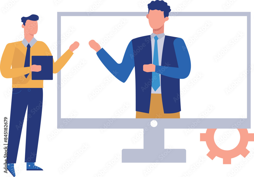 Boys are discussing online business. Boys are discussing online business.