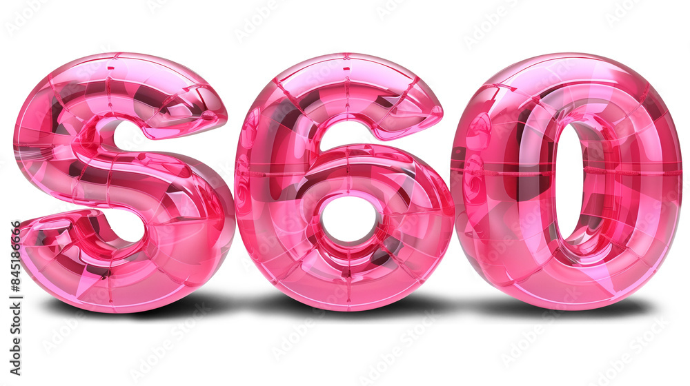 A 3d Written $60 in an elegant font A 3d Written $60 in an elegant font