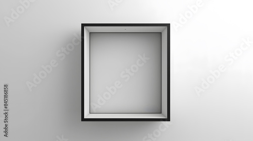 A black and white square with no color