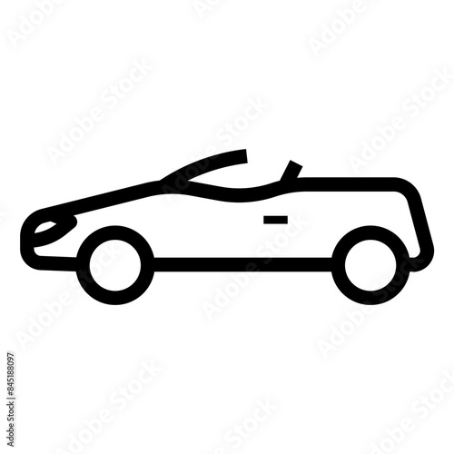 cabriolet car icon
