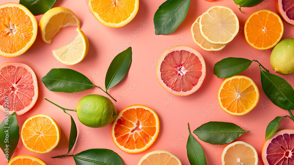 A close up of a variety of citrus fruits including oranges, lemons, and limes A close up of a variety of citrus fruits including oranges, lemons, and limes