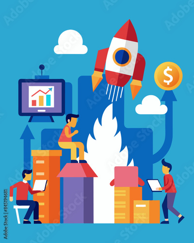 As a popular new technology was released retailers raised the price of the product significantly making it unattainable for many consumers.. Vector illustration