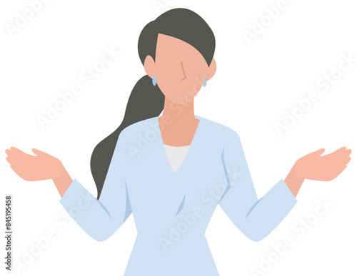 比較検討をする女性のビジネスパーソン