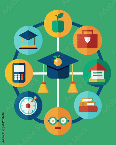 Allocating funds towards necessary educational expenses rather than nonessential leisure activities.. Vector illustration