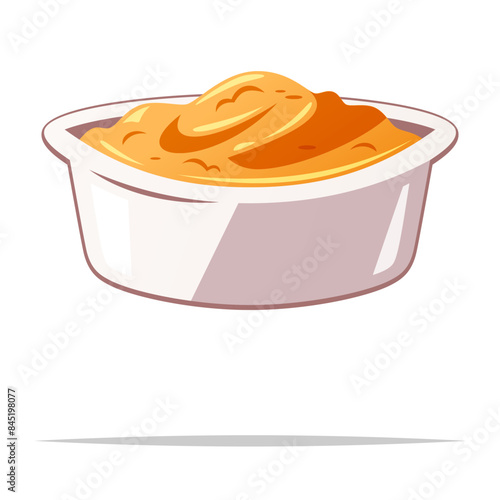 Applesauce puree vector isolated illustration