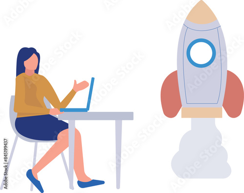 The girl is talking about starting a business.