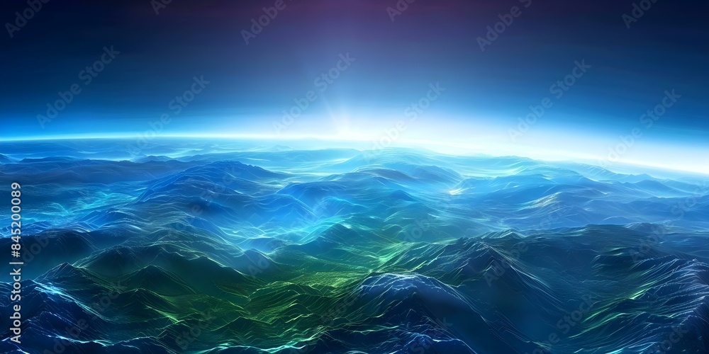 Fototapeta premium Earth in ancient times was verdant and fertile without deserts or barren lands. Concept History, Earth, Ancient Times, Fertile Lands, Deserts