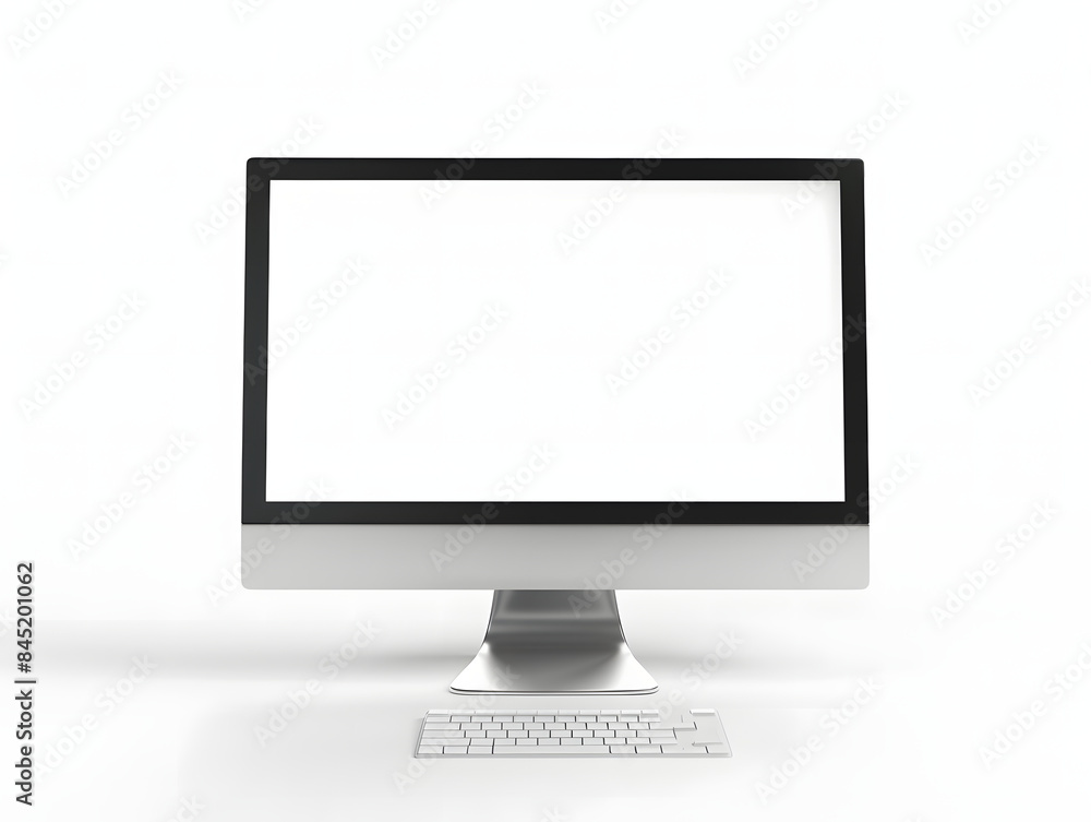 3D blank computer screen mockup 3D blank computer screen mockup