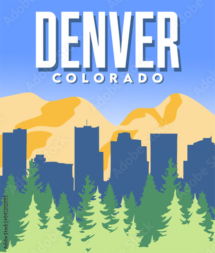 denver colorado united states with beautiful views