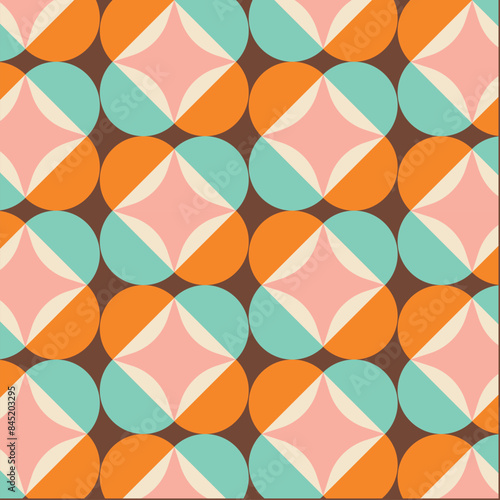 50s Mid Century Modern Seamless Pattern