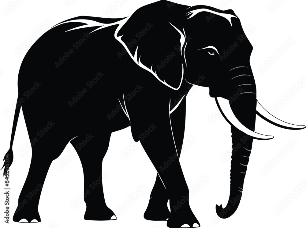 Elephant Silhouette Vector Artwork Design Elephant Silhouette Vector Artwork Design
