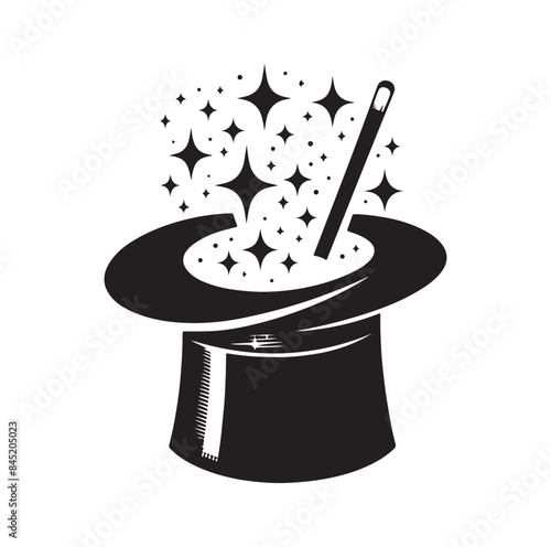 illustration of magician hat, vector art.