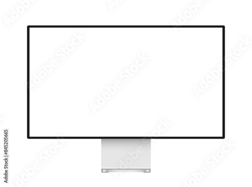 Modern realistic monitor mockup Isolated on white