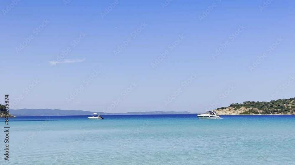 Clean blue flag beaches of Halkidiki Peninsula, Greece Clean blue flag beaches of Halkidiki Peninsula, Greece
