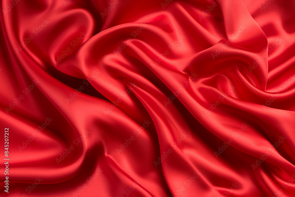 fashionable red silk fabric background in full frame fashionable red silk fabric background in full frame