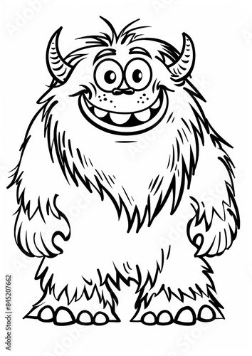 coloring page kids monster oulines photo
