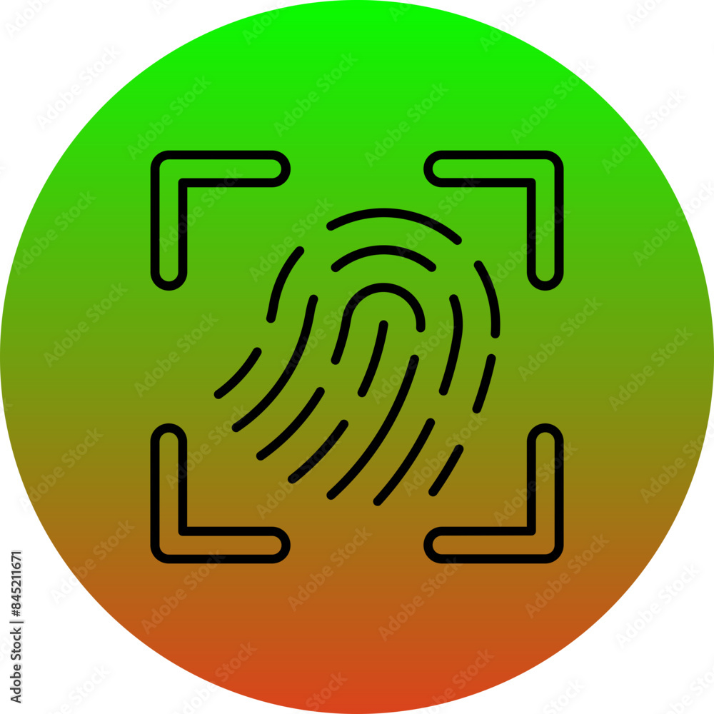 Fingerprint Scan Icon