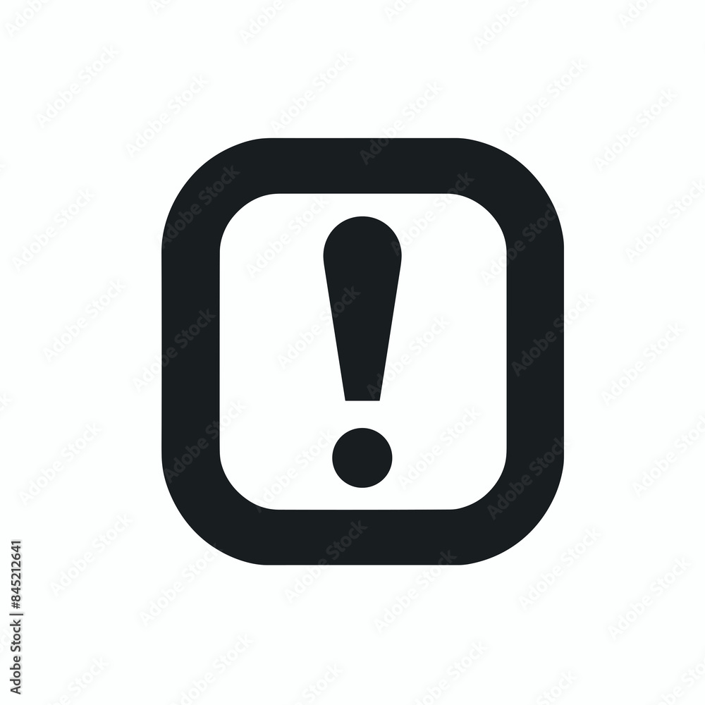 exclamation mark icon on white background exclamation mark icon on white background