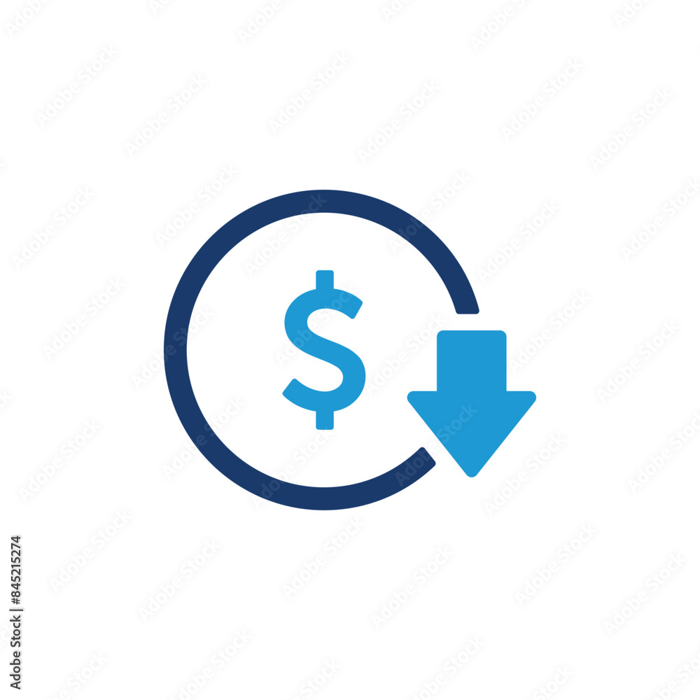 Cost reduction icon, Cost reduction sign vector Cost reduction icon, Cost reduction sign vector