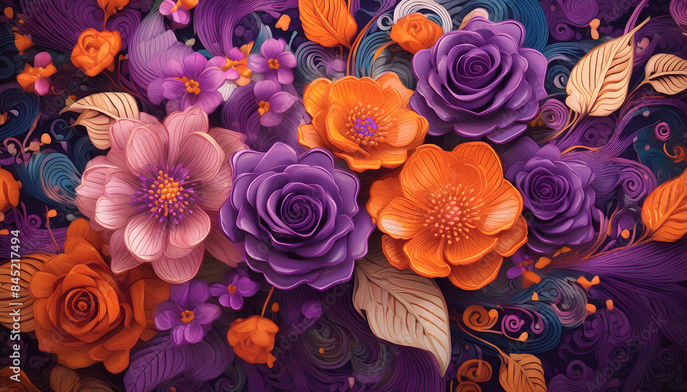 orange, lila, rosen, hintergrund, textur, halloween, 3d, neu, pattern, rosales, blumen, schön, violett, gestalten, entwerfen, Muster, textur, wellen, malerei, leuchtend, vibrant orange, lila, rosen, hintergrund, textur, halloween, 3d, neu, pattern, rosales, blumen, schön, violett, gestalten, entwerfen, Muster, textur, wellen, malerei, leuchtend, vibrant