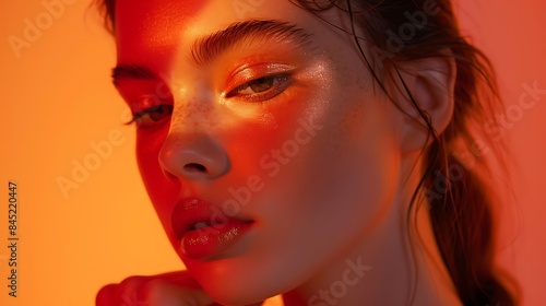 Wallpaper Mural Happy millennial woman , looking at camera, smiling. Confident female customer, young student girl, professional head shot portrait, on solid colored background Torontodigital.ca