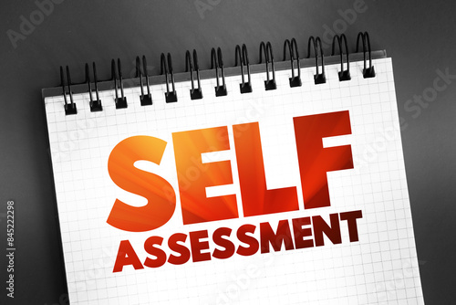 Konstfotografi Self Assessment - process of looking at oneself in order to assess aspects that