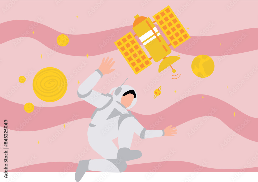 The space boy is in space. The space boy is in space.