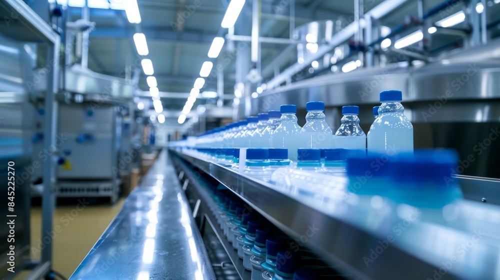 Advanced robotic systems in a spotless factory, producing barbecue sauce, high-tech equipment, ensuring safety and cleanliness Advanced robotic systems in a spotless factory, producing barbecue sauce, high-tech equipment, ensuring safety and cleanliness